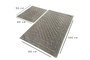 Mijölnir Bambi Beige Juego de alfombrillas de baño de algodón